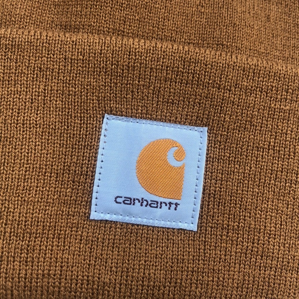 Carhartt Brown Beanie Hat cap Brand *New - Picture 3 of 5